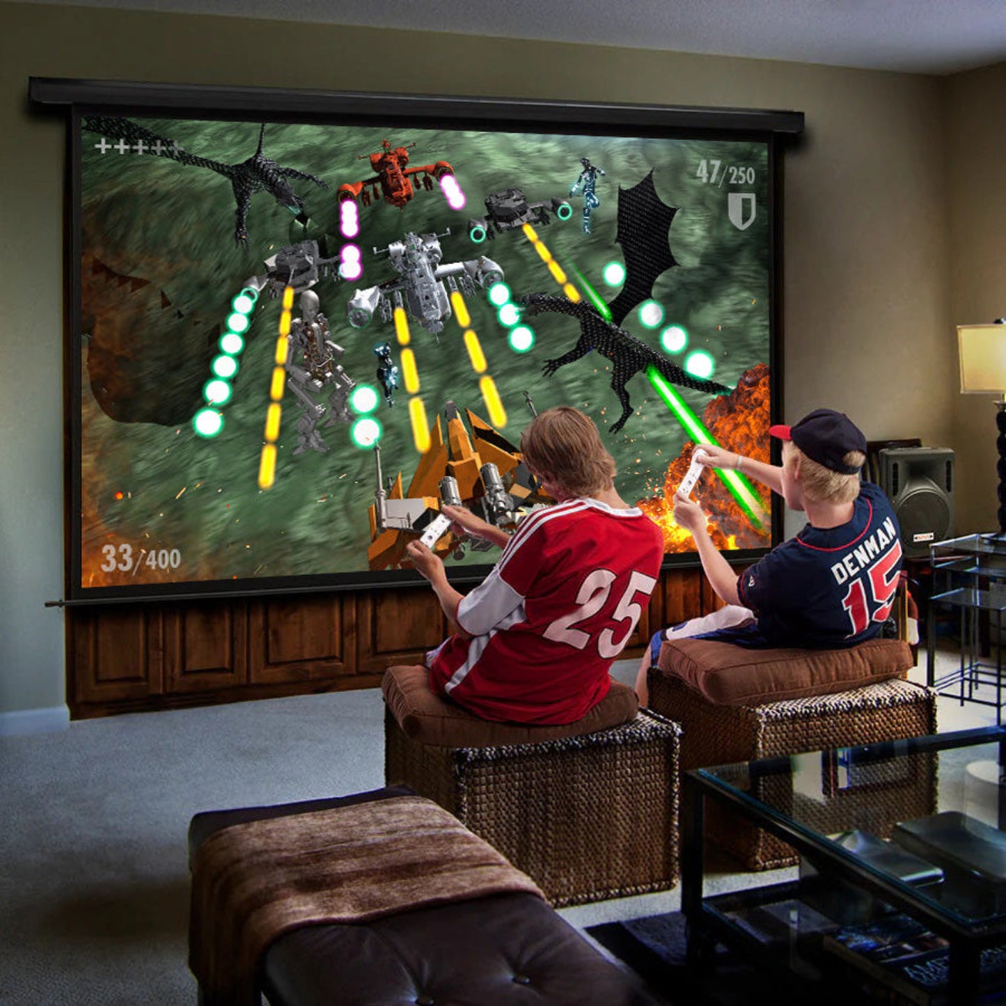 Projector used for recreation