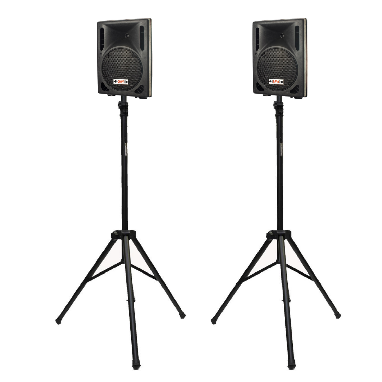 Savi® 8″ Bluetooth Speakers and Tripod Stands